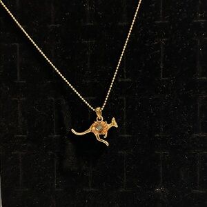 Gold Kangaroo Pendant Necklace